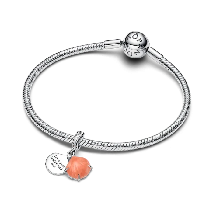 Coral-colored Shell Double Dangle Charm - Image 5