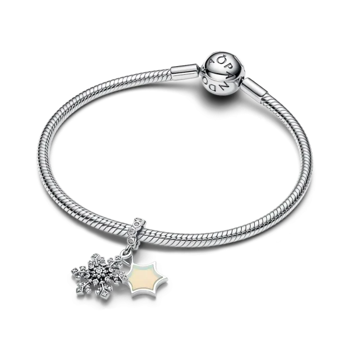 Opalescent Snowflake Double Dangle Charm - Image 7