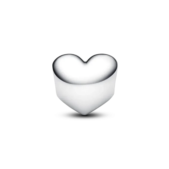 Engravable Clear Stone Heart Charm - Image 5