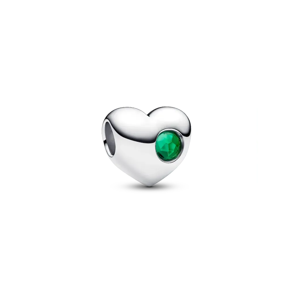 794161C05_RGB.webp Engravable Green Stone Heart Charm - Image 1