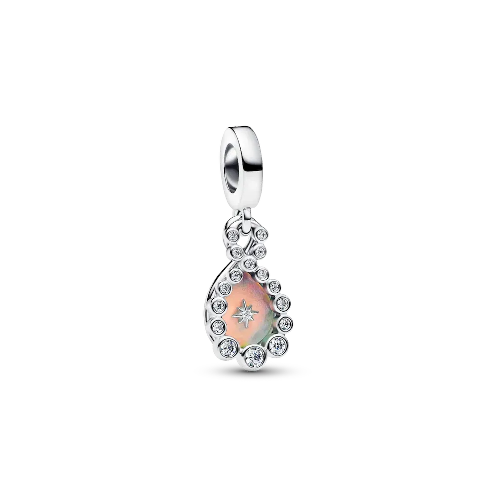 Opalescent Infinity Double Dangle Charm