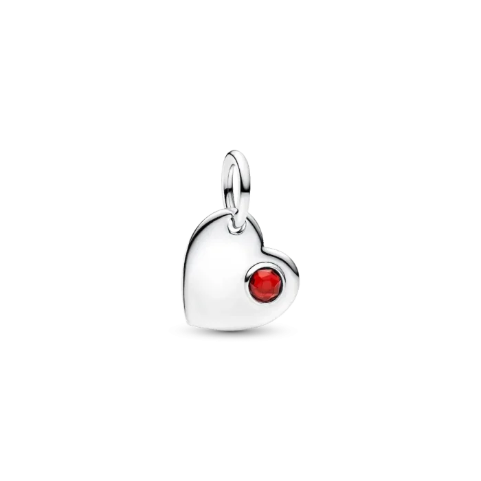 January Birthstone Heart Pendant Necklace - Image 2