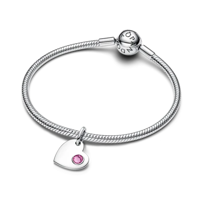 October Birthstone Heart Pendant Necklace - Image 6