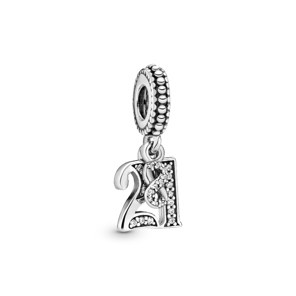 797263CZ_RGB.webp 21st Celebration Dangle Charm - Image 1