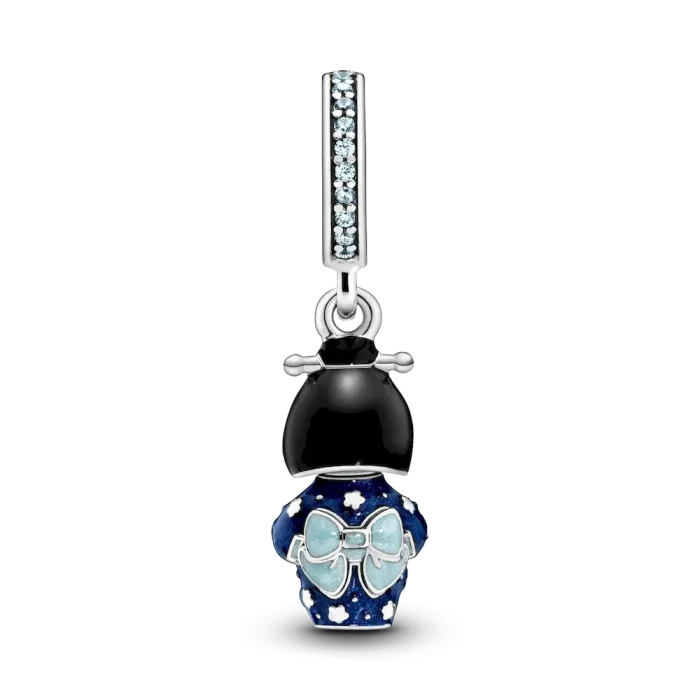 Japanese Doll in Blue Kimono Dangle Charm - Image 4
