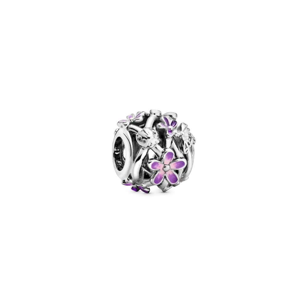 Openwork Purple Daisy Charm