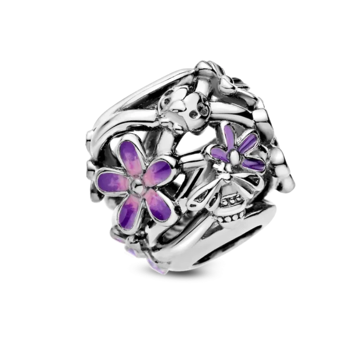 Openwork Purple Daisy Charm - Image 6