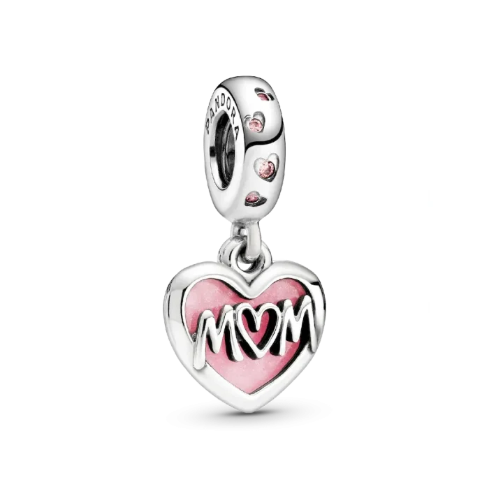 Script Heart Mom Necklace Set - Image 2