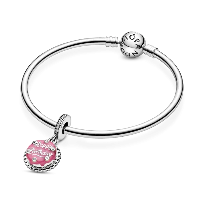 Pink Birthday Cake Dangle Charm - Image 4