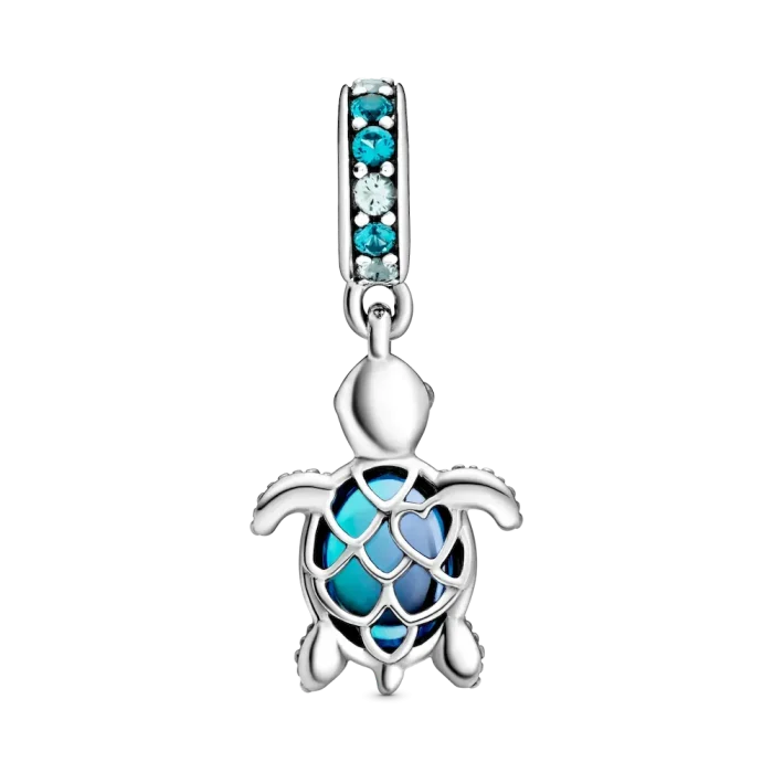 Murano Glass Sea Turtle Dangle Charm - Image 5