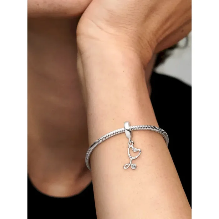 Stethoscope Heart Dangle Charm - Image 2