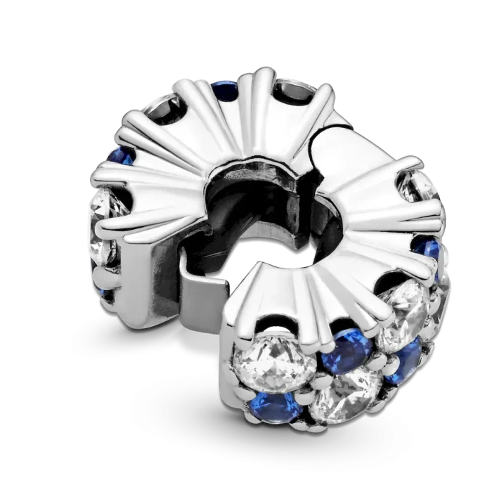 Clear & Blue Sparkling Clip Charm - Image 2