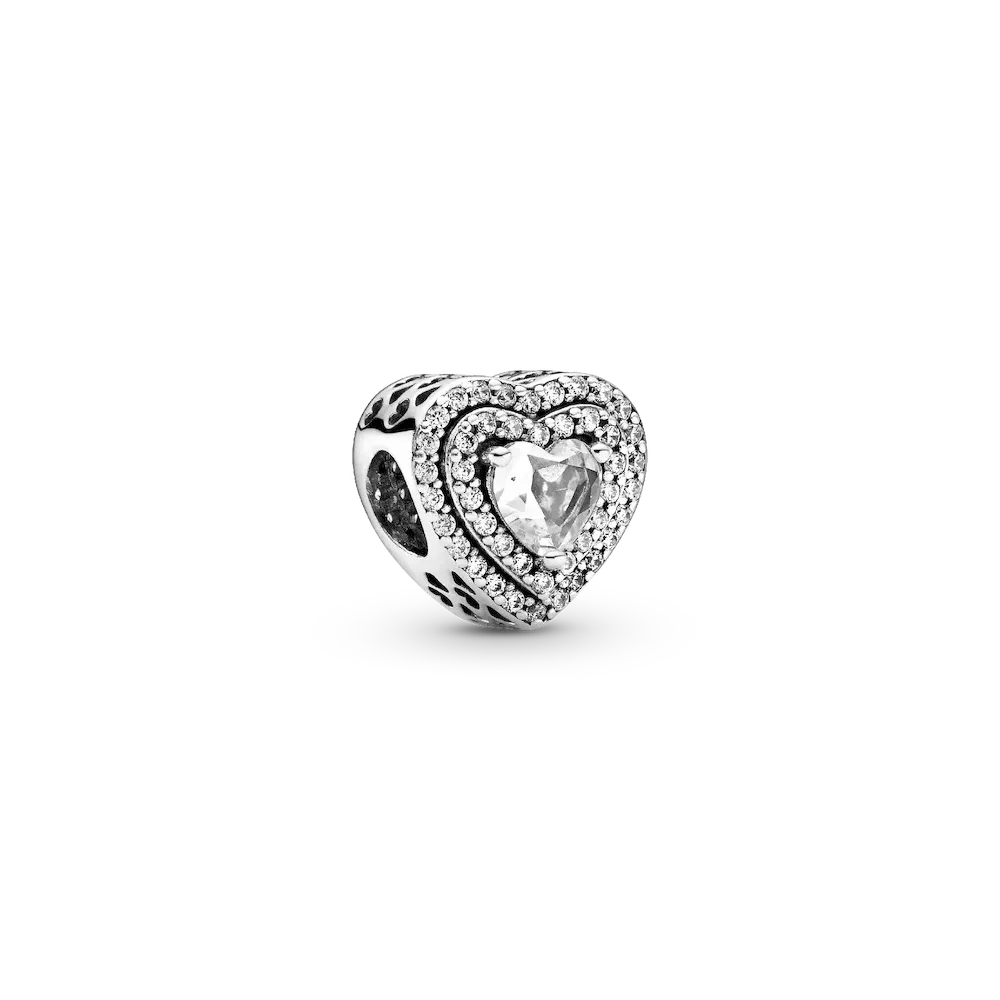 Sparkling Leveled Hearts Charm