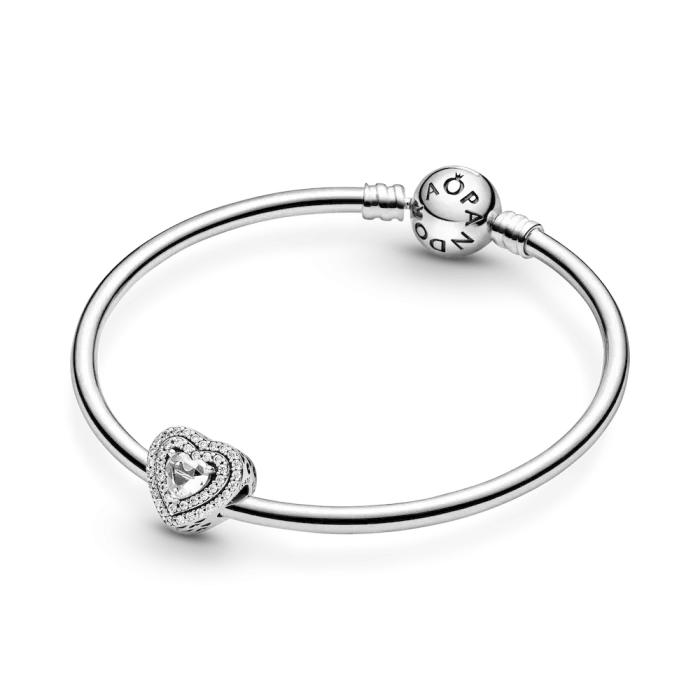 Sparkling Leveled Hearts Charm - Image 5