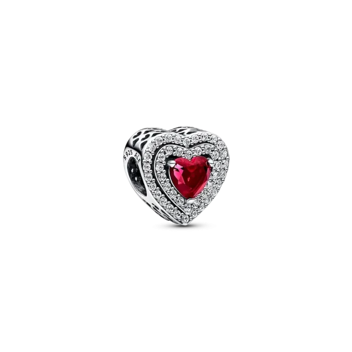 Sparkling Red Heart Dangle Charm Trio - Image 4