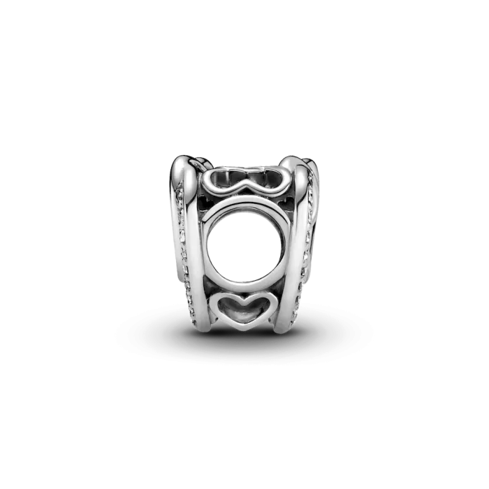 Sparkling Entwined Hearts Charm - Image 5