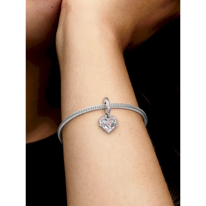 Heart & Mom Dangle Charm - Image 2