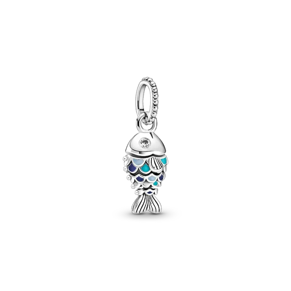 799428C01_RGB.webp Blue Scaled Fish Dangle Charm - Image 1