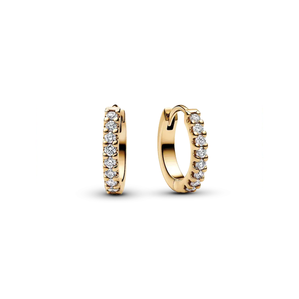 B802539_RGB.webp Pandora Era Lab-grown Diamond Hoop Earrings 14K Gold - Image 1
