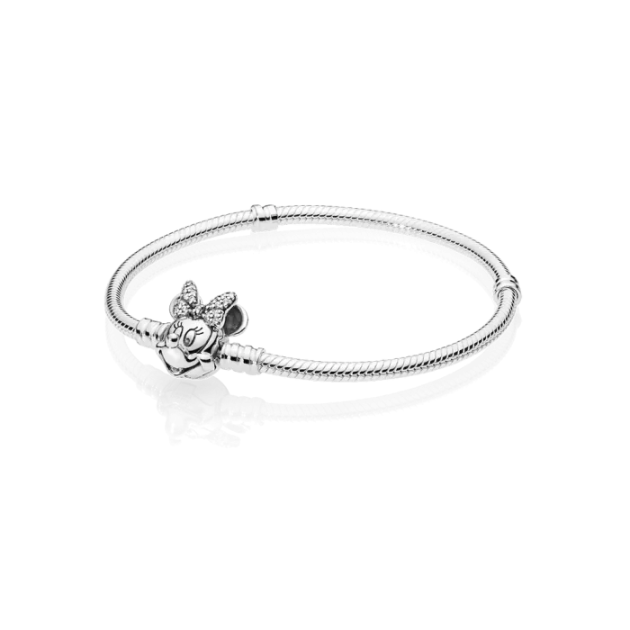 Disney Pandora Moments Pavé Minnie Mouse Clasp Snake Chain Bracelet - Image 7