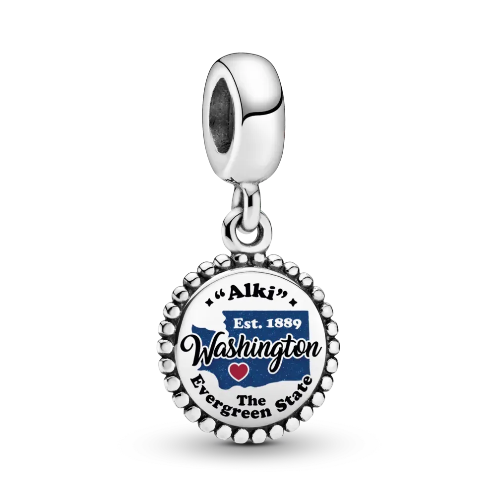Washington Map Dangle Charm