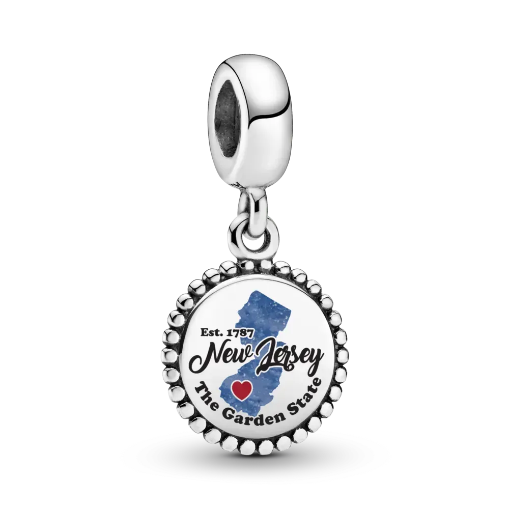 NJ Map Dangle Charm