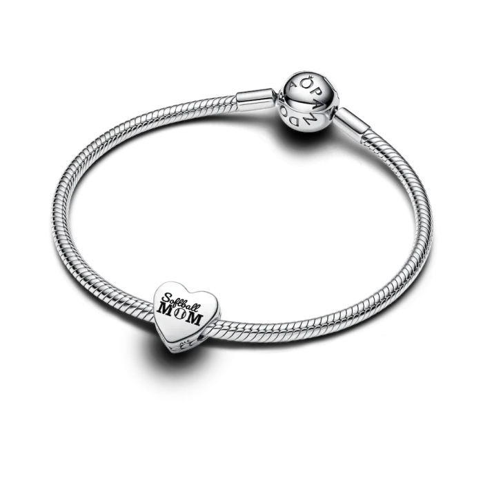 Softball Mom Heart Charm - Image 2
