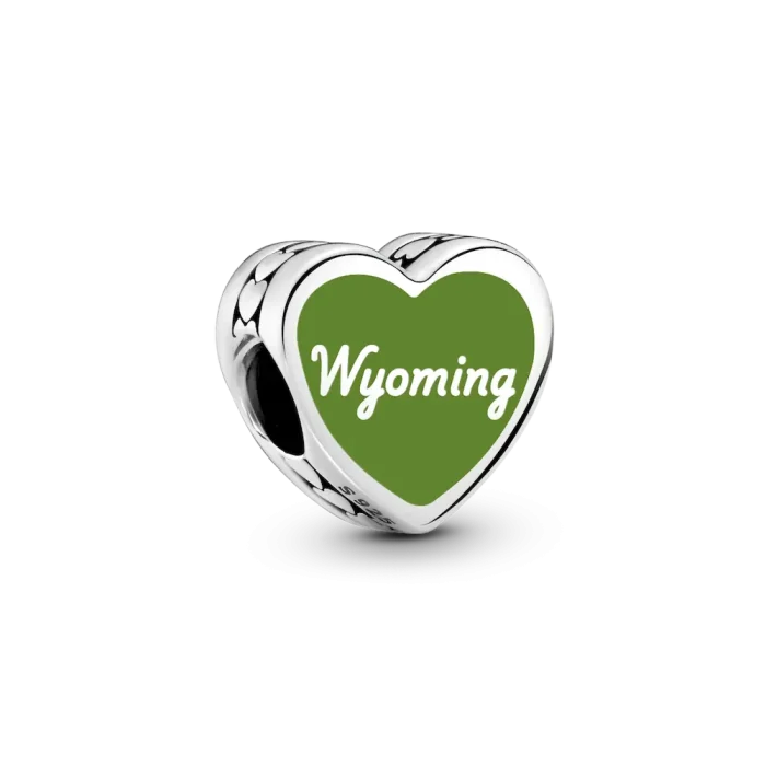 Wyoming Heart Charm - Image 2