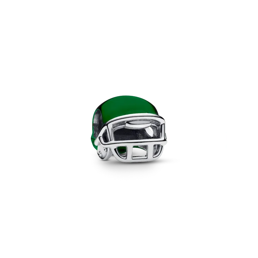 Green Football Helmet Charm