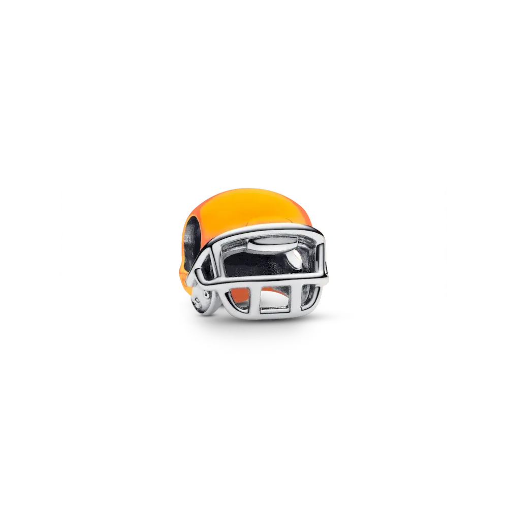 Orange Football Helmet Charm