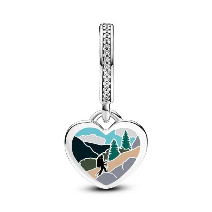FINAL SALE - Vancouver Hiker Heart Dangle Charm - Image 2
