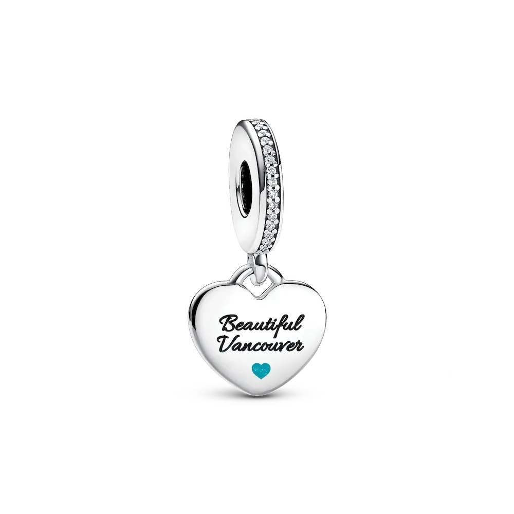 FINAL SALE - Vancouver Whale Heart Dangle Charm