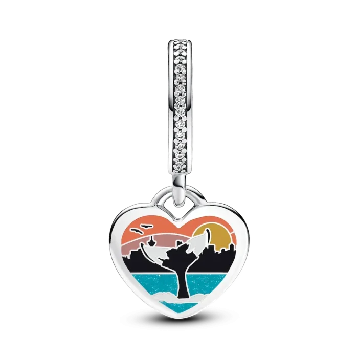 FINAL SALE - Vancouver Whale Heart Dangle Charm - Image 2