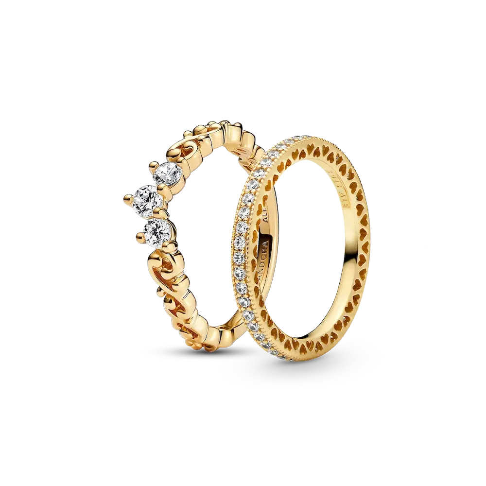 Regal Golden Tiara Ring Set