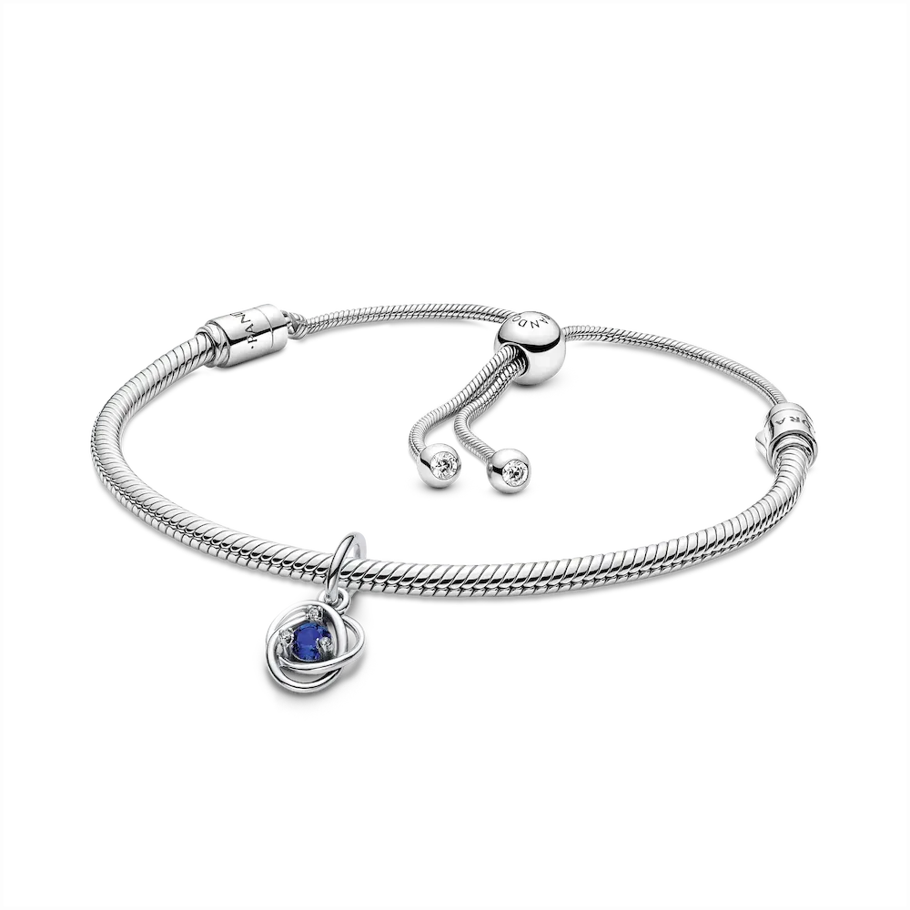 September Eternity Circle Dangle Charm Bracelet Set