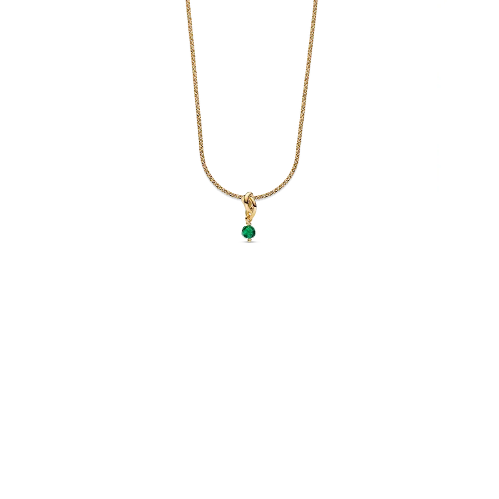 May Eternity Circle Dangle Charm Necklace Set