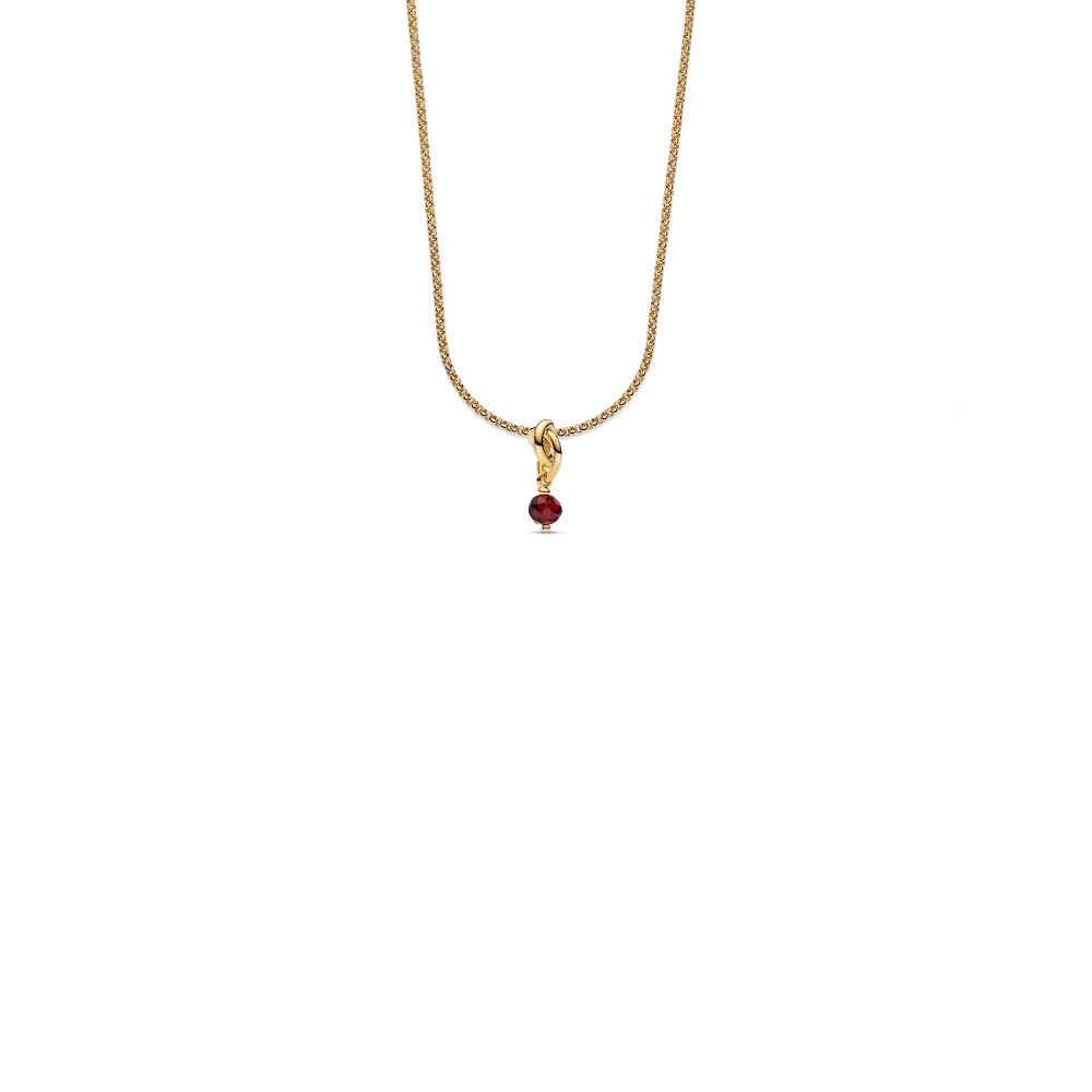 July Eternity Circle Dangle Charm Necklace Set