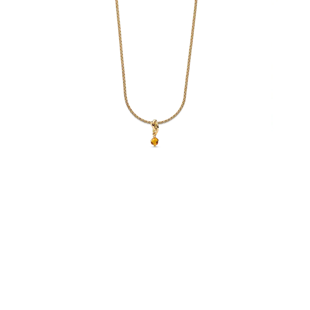 November Eternity Circle Dangle Charm Necklace Set