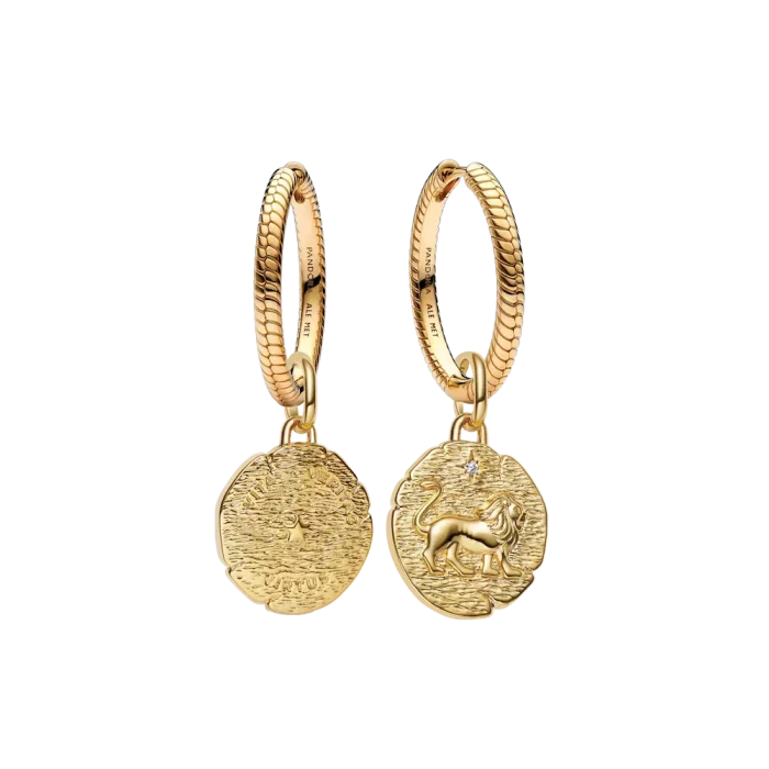 Lion Medallion Charm Earrings - Image 13