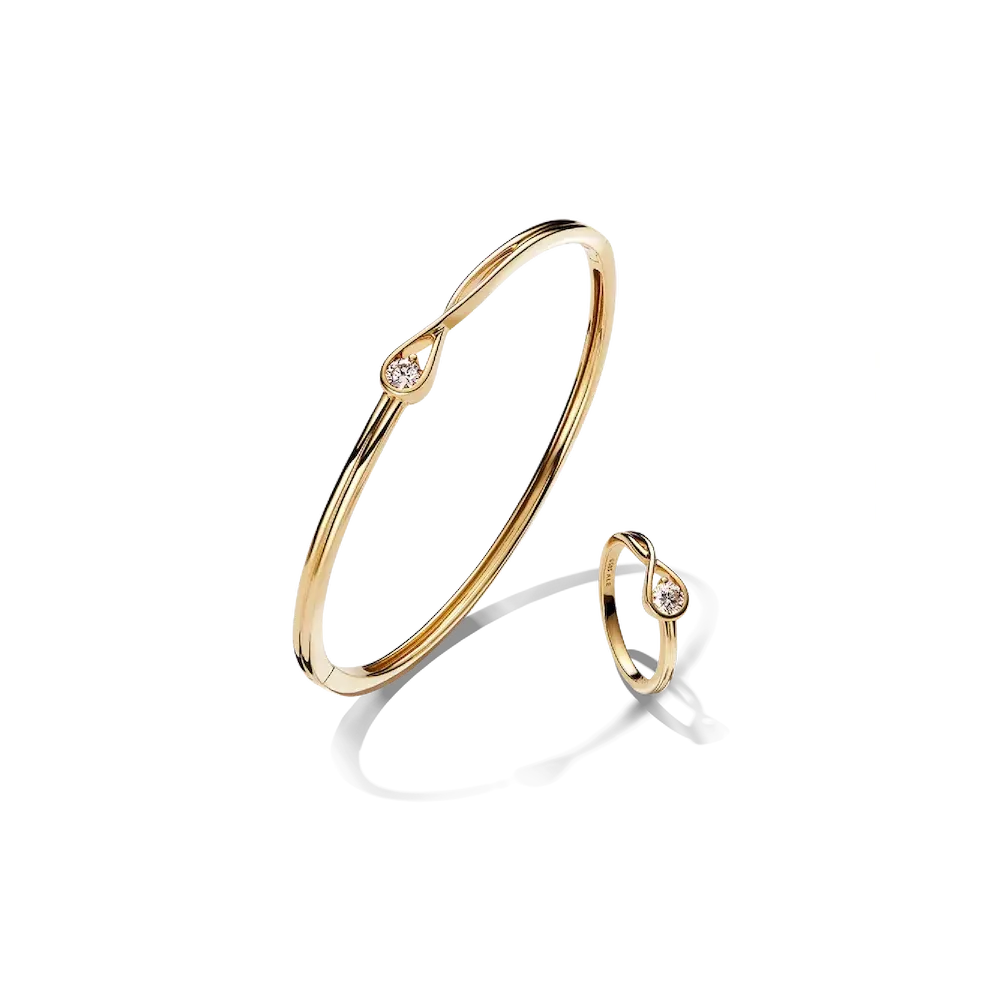 Pandora Infinite Lab-grown Diamond Bracelet and Ring Set 0.50 carat tw 14k Gold