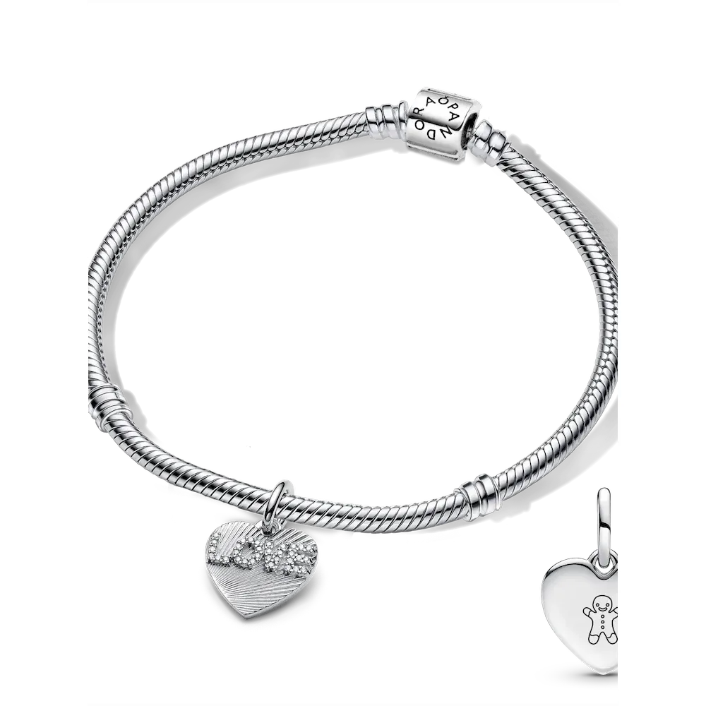 BE LOVE Engravable Love Heart Charm Bracelet Set