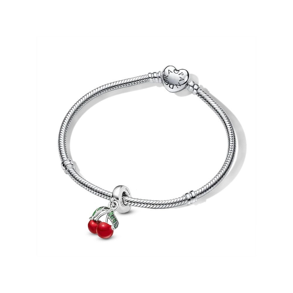 Cherry Dangle Charm Bracelet Set