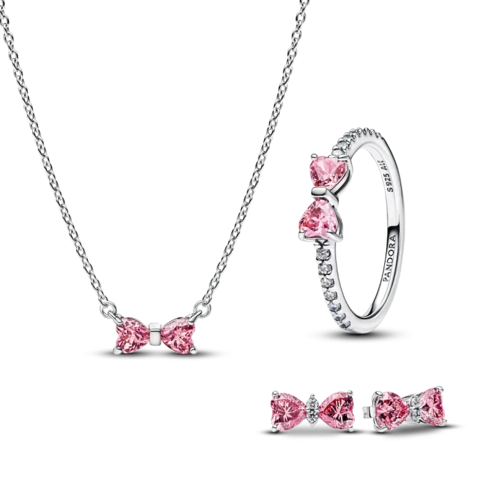 Sparkling Bow Jewelry Set - Image 2