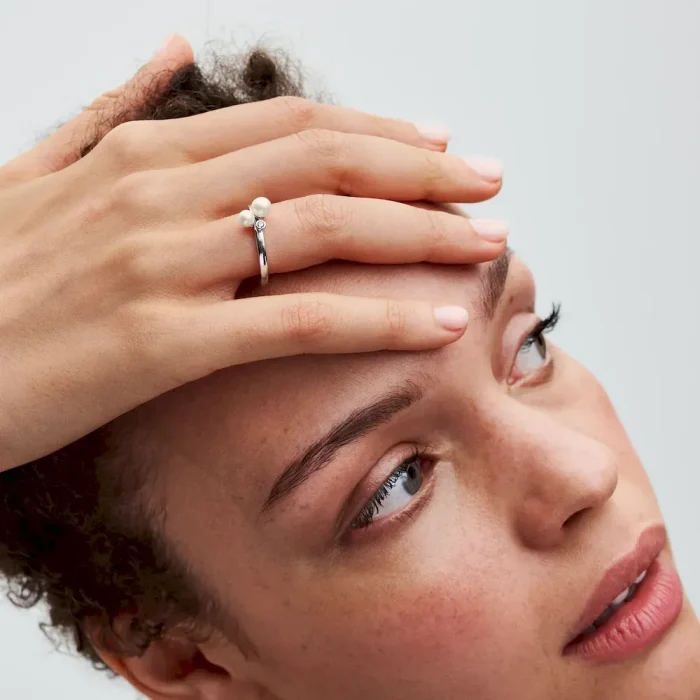 Duo Treated Freshwater Cultured Pearls Ring - Image 3