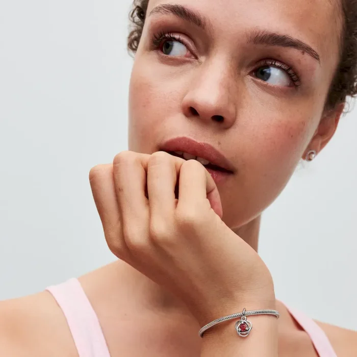 July Eternity Circle Dangle Charm Bracelet Set - Image 7