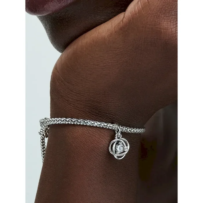 April Eternity Circle Dangle Charm Bracelet Set - Image 6