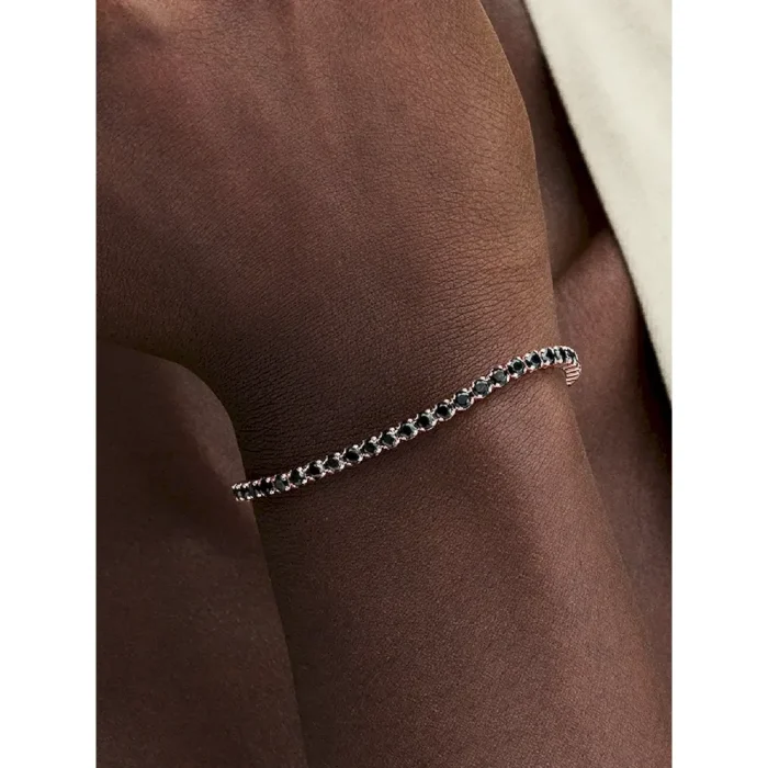 Black Sparkling Tennis Bracelet - Image 2