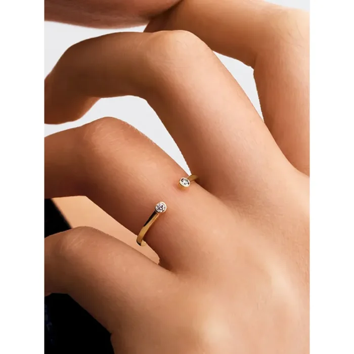 Lab-Grown Diamond Open Earring and Ring Set - Image 8