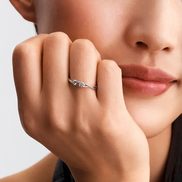 Pandora Infinite Sterling Silver Double-Facing Lab-grown Diamond Ring - Image 6