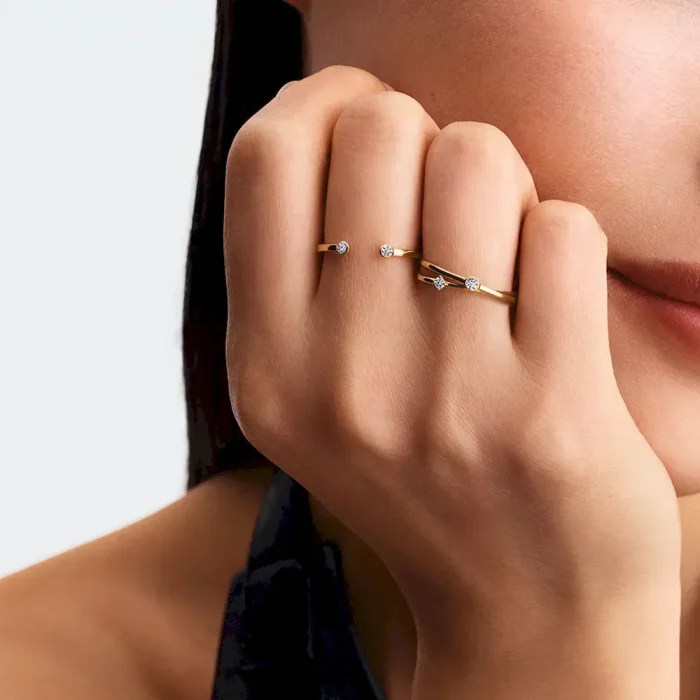 Lab-Grown Diamond Open Earring and Ring Set - Image 10